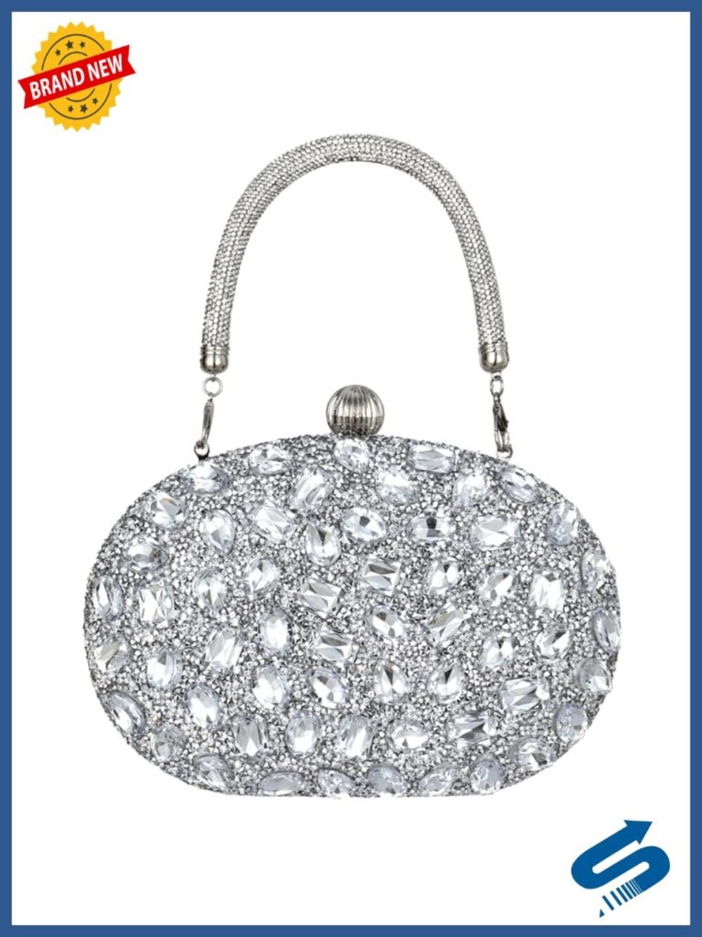 Sparkling Rhinestone Evening Bag Clutch Crossbody Purse